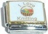 I love knitting (a) - enamel Italian charm